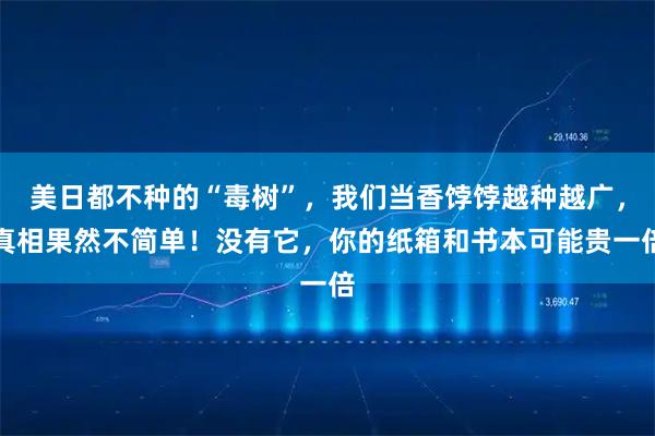 美日都不种的“毒树”，我们当香饽饽越种越广，真相果然不简单！没有它，你的纸箱和书本可能贵一倍