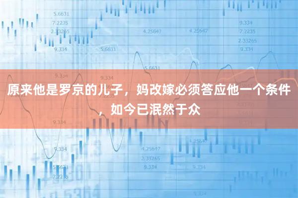 原来他是罗京的儿子，妈改嫁必须答应他一个条件，如今已泯然于众