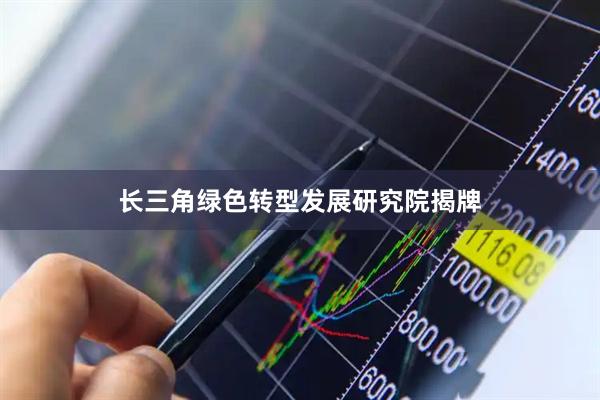 长三角绿色转型发展研究院揭牌
