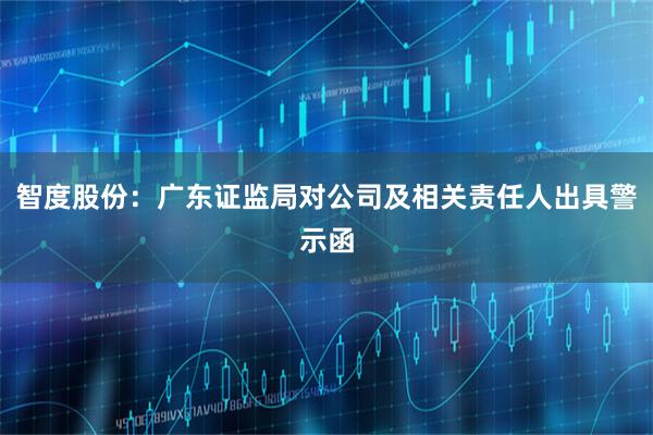 智度股份：广东证监局对公司及相关责任人出具警示函